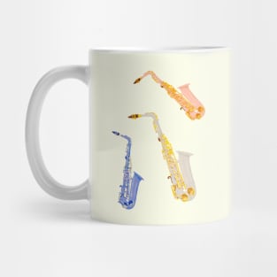 3 saxophones Mug